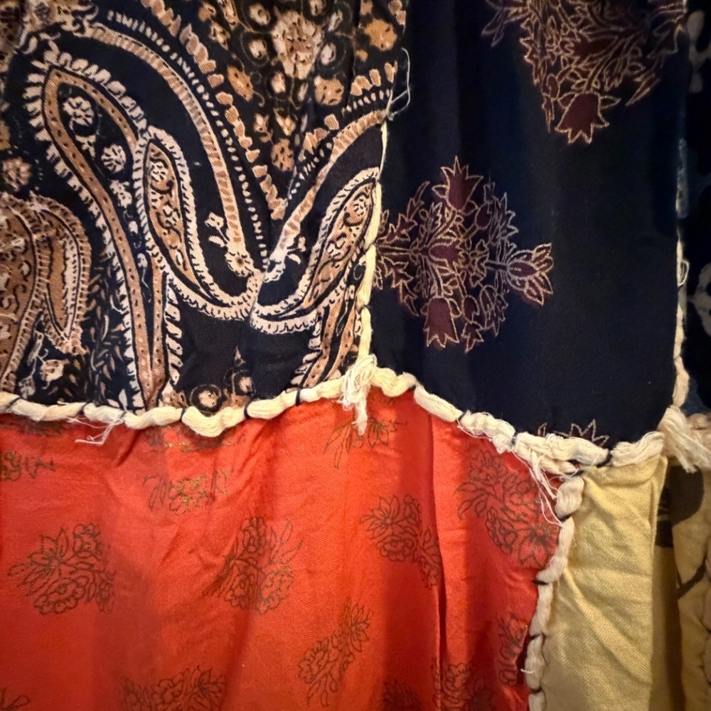 Kantha Patchwork Skirt, One of a kind, Fits like a Small - Picture 14 of 16